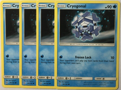 POKEMON 4X CRYOGONAL 46/236 UNIFIED MINDS COMMON NEAR MINT-PLAYSET - Image 1