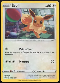 Carte Pokemon Evoli SWSH212 Holo Promo SWSH Francais - Image 1