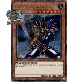 Yugioh! 1x Buster Blader RA04-EN115 Platinum Secret Rare 1st Ed NM - Image 1