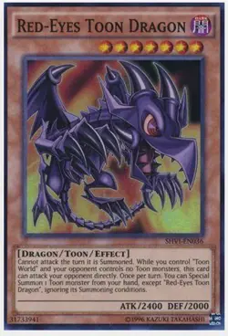 Yu-Gi-Oh! Toon Red-Eyes Toon Dragon SHVI-EN036 Super Rare - Image 1