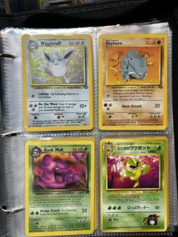 Vintage Pokemon Card Binder Collection Lot Base Set WOTC - Image 1