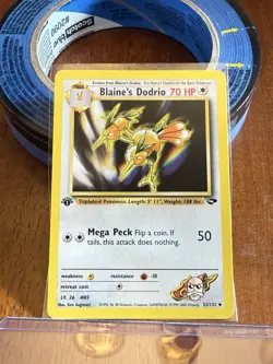 Pokemon TCG Blaine's Dodrio Gym Challenge 1st Edition Uncommon Card 32/132 - Image 1