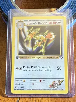 Pokemon TCG Blaine's Dodrio Gym Challenge 1st Edition Uncommon Card 32/132 - Image 3