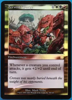 Fervent Charge FOIL Apocalypse PLD White Black Red Rare CARD (483797) ABUGames - Image 1