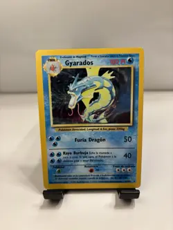 Pokemon Gyarados TCG Holo Rare Card Unlimited Spanish Base Set 6/102 - Image 1