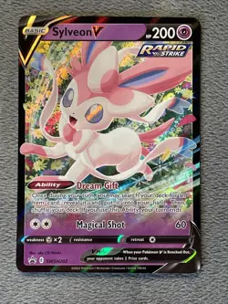 Sylveon V SWSH202 Black Star Promo Full Art Holo Pokemon Card - Image 1
