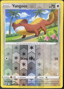 Yungoos 117/159 Crown Zenith Reverse Holo - Pokemon Card - Image 1