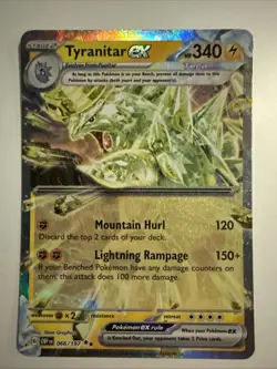 Pokemon TCG Tyranitar EX Holo Card Obsidian Flames 66/197 NM-M - Image 1