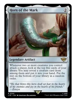 Horn of the Mark MTG The Lord of the Rings Rare LP Lightly Played Single Card - Image 1