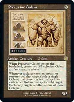 Precursor Golem (Schematic) (Serial Numbered) -Foil Near Mint MTG 430/500 - Image 1