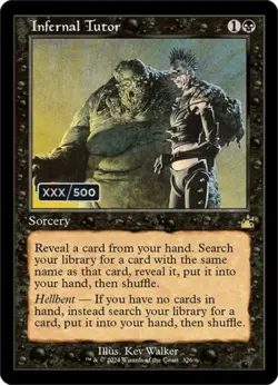 Infernal Tutor (Retro Frame) (Serial Numbered) -Foil Near Mint MTG 116/500 - Image 1