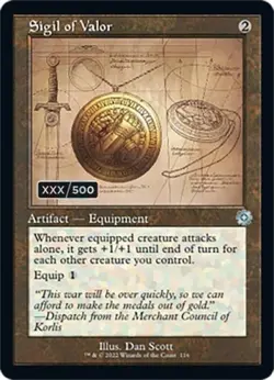Sigil of Valor (Schematic) (Serial Numbered) -Foil Near Mint MTG 347/500 - Image 1