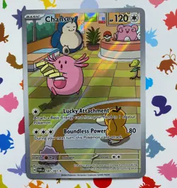 Chansey 187/167 Twilight Masquerade NM Pokemon Card Illustration Rare - Image 1