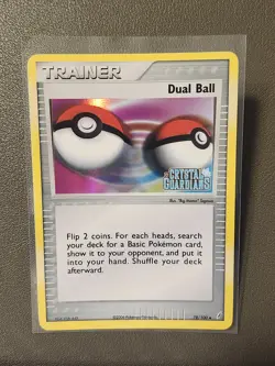 Pokemon Card - Dual Ball EX Crystal Guardians 78/100 Reverse HOLO Stamped - Image 1