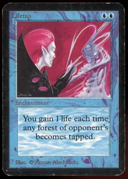 1993 MTG Magic the Gathering Card Alpha Lifetap Raw MP Gaming Card TCG - Image 1