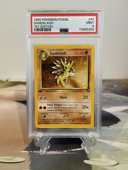 Pokemon Card 1st Edition Sandslash - Fossil Set No. 41/62 - PSA 9 MINT - Image 1