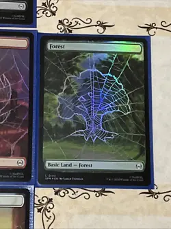 Spider-man Magic The Gathering Foil Borderless Land Card Set All Colors - Image 4