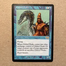 Gilded Drake Magic: The Gathering Urza's Saga 1998 076 Rare Excellent Condition - Image 1
