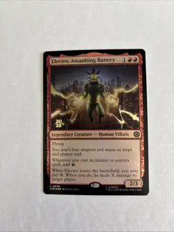 Prerelease FOIL ELECTRO, ASSAULTING BATTERY mtg Spider-Man Rare PROMO - Image 1