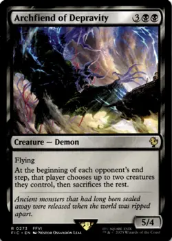 MTG Archfiend of Depravity Normal NM Commander: FINAL FANTASY Magic 273 - Image 1