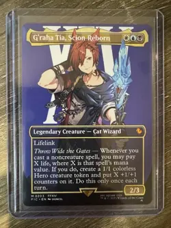 Magic The Gathering Final Fantasy Borderless G'raha Tia, Scion Reborn #0203 - Image 1