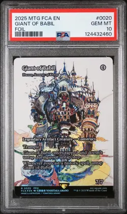 2025 MTG FINAL FANTASY: THROUGH THE AGES FOIL #0020 GIANT OF BABIL PSA 10 - Image 1