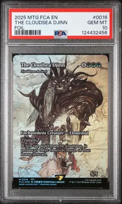 4488 The Cloudsea Djinn 2025 MTG Final Fantasy FCA #0016 Foil PSA 10 - Image 1