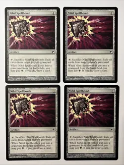 MTG Playset Of 4 Nihil Spellbomb - Scars Of Mirrodin - 187/249 - Image 1