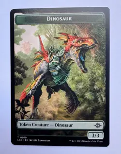 Dinosaur Egg Dinosaur (0010) Double-Sided Token NM Lost Caverns of Ixalan Mtg - Image 2