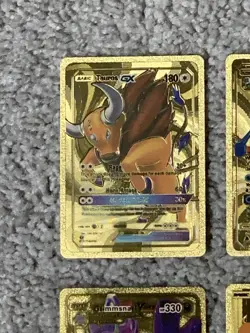Set of 10 Pokemon Mew,Grimmsnarl,Charmander,Taurus +++Gold Foil Fan Art Cards - Image 2