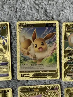 Set of 10 Pokemon Mew,Grimmsnarl,Charmander,Taurus +++Gold Foil Fan Art Cards - Image 4