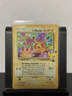 Pokemon Celebrations Classic Collection Birthday Pikachu 24 Black Star Promos NM - Image 1