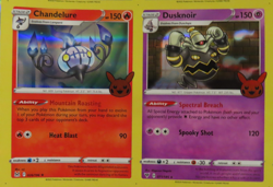 2023 Pokemon Trick or Trade Boo-ster Gengar Marshadow Dusknoir Holo Uncut Sheet - Image 3