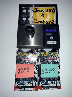 Heavy 22.99g & 22.93g Pokemon TCG SV10.5 Black Bolt Booster Packs Factory Sealed - Image 1