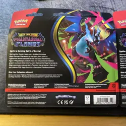 Pokemon Phantasmal Flames Three-Booster Blister X2 NEW Sealed - In Hand - Image 5