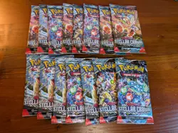 UNWEIGHED Pokemon TCG: Stellar Crown- Booster Pack (Lot Of 15) - New/Sealed - Image 1