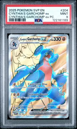 Pokemon CYNTHIA'S GARCHOMP Black Star Promo EX Premium Collection ~ PSA 9 - Image 1