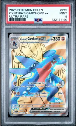 Pokemon CYNTHIA'S GARCHOMP ex Ultra Rare Destined Rivals ~ PSA 9 - Image 1