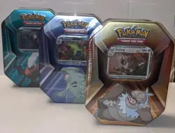Pokemon TCG Slaking,Tyranitar & Darkrai - Lot Of 3 New Sealed Collectors Tins - Image 1