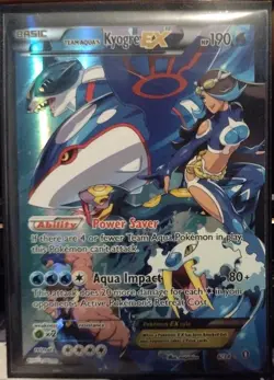 Pokemon Team Aqua's Kyogre EX Double Crisis Ultra Rare Full Art Holo - Image 1