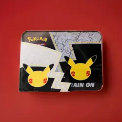 Pokemon 25th Anniversary Celebrations Treasure Chest Lunchbox Tin Factory SEALED - Image 2