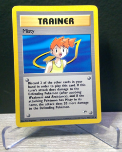 🌊 Pokemon TCG Misty's Trainer Card 102/132 Gym Heroes LP/NM 🌊 - Image 1