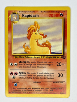 Pokemon TCG Rapidash Jungle 44/64 Unlimited Uncommon Card LP Condition - Image 1