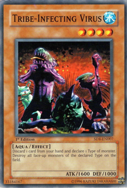 Tribe-Infecting Virus SD4-EN007 1st Edition Common YuGiOh TCG Card LP - Image 1