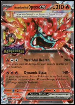 Jumbo Cards #040/167 Hearthflame Mask Ogerpon ex (Stamped) Pokemon TCG - Image 1