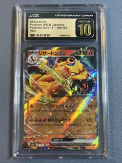 CGC Pristine 10 Charizard ex 006/165 Sv2a: Pokemon Card 151 Holo (Japanese) - Image 1