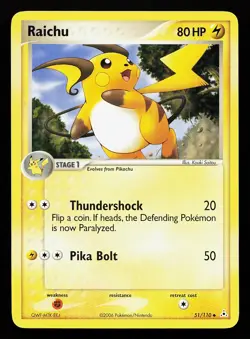 Raichu 51/110 Uncommon EX Holon Phantoms Pokemon Card - Image 1