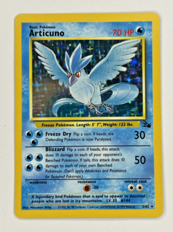 1999 Pokemon TCG Fossil Set Articuno Holo Rare Card 2/62 WOTC Vintage - Image 1