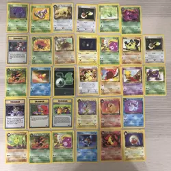 Lot Of 32 Vintage Pokemon Bulk Cards From Team Rocket Set LP-HP A2 - Image 1