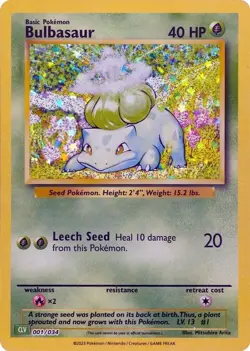 Bulbasaur 001/034 CLV 2023 Pokemon TCG Classic English Card - Image 1